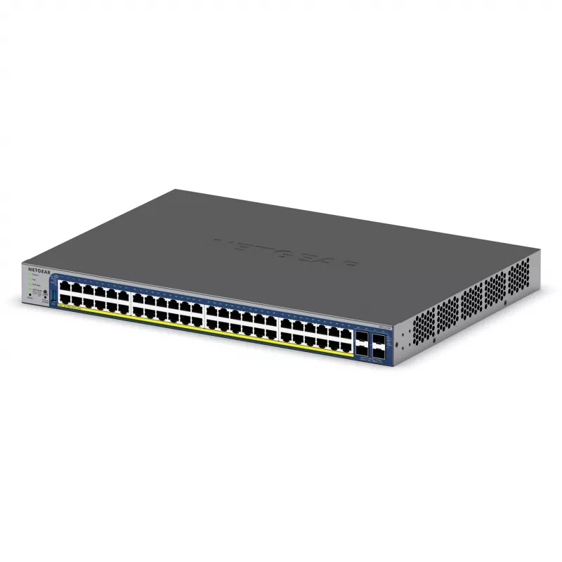 NETGEAR 52-portowy przełącznik inteligentny PoE Gigabit/10G z możliwością stackowania (GS752TXP)