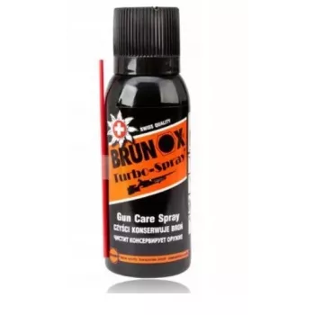Smar w sprayu BRUNOX Turbo Spray Oil B100 — 100 ml olej czyszczący i konserwujący, oznaczony jako niebezpieczny dla środowiska