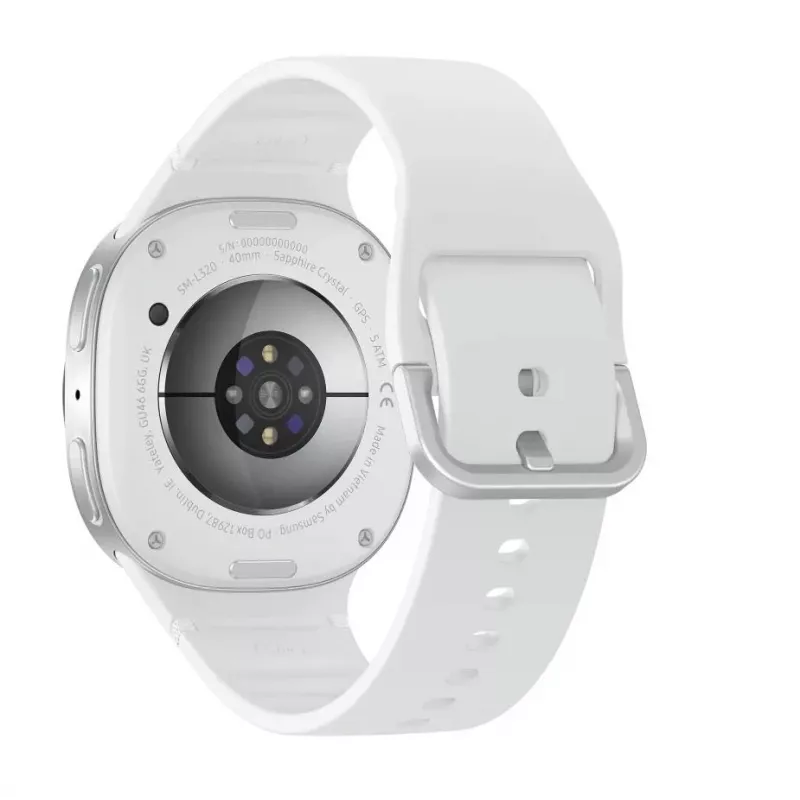 Samsung Galaxy Watch 8 3,3 cm (1,3 cala) AMOLED 40 mm Cyfrowy 438 x 438 pikseli Ekran dotykowy Srebrny Wi-Fi GPS (satelitarny)