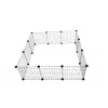 Klata dla psa c&c Modular 145×75×37 cm — klatka wewnętrzna/zewnętrzna, modułowa konstrukcja panelowa, czarna