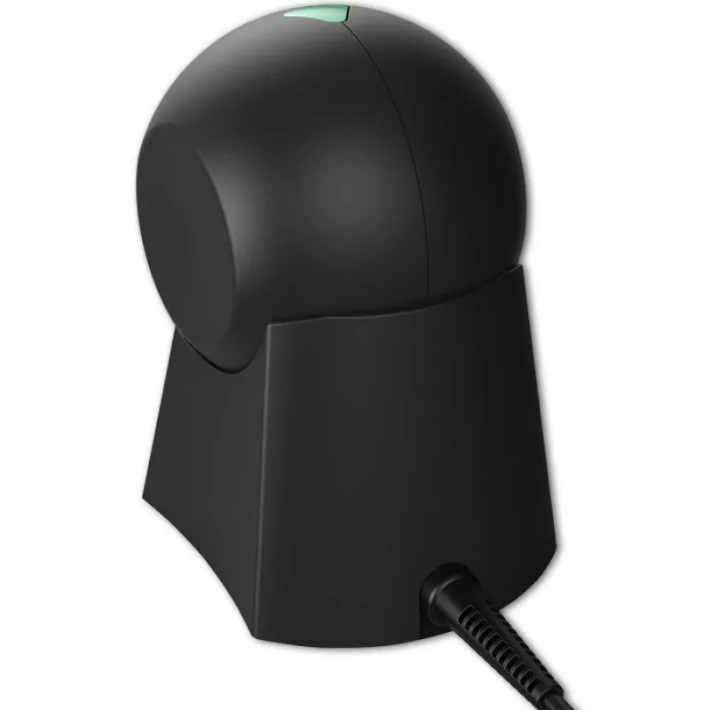 Przewodowy stacjonarny skaner kodów kreskowych QOLTEC 50857 — 1D/2D, USB, obudowa ABS, czarny, kabel 1,75 m