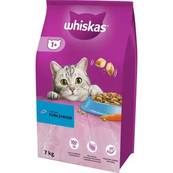 Sucha karma dla kota Whiskas Cat Adult z tuńczykiem 7 kg — pełnoporcjowa sucha karma dla dorosłych kotów, 30,8% białka, 12% tłuszczu