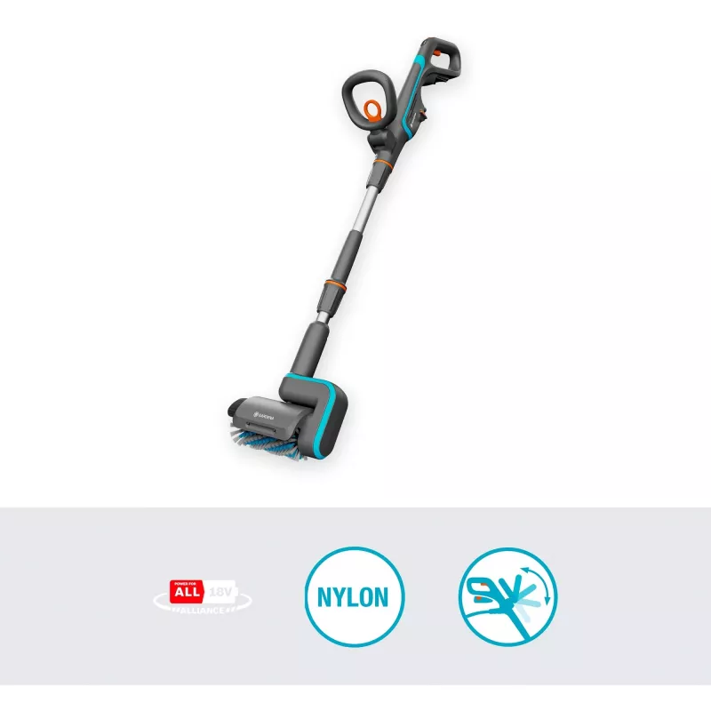 Akumulatorowy multi-cleaner AquaBrush Patio 18V P4A solo, czyścik do twardych podłóg Szary/turkusowy, bez akumulatora i ładowarki, POWER FOR ALL ALLIANCE