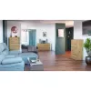 Komoda Top e shop K120 ARTISAN 2X3, wykończenie dąb, 6 szuflad, 750×400×1200 mm