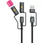 Kabel USB 4smarts 541060 USB 2.0 1m USB C Czarny Szary