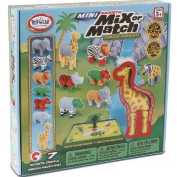 Zabawka dla niemowląt MALIK Magnetic Mini Animals Jungle model 62323 — zestaw magnetycznych figurek zwierząt