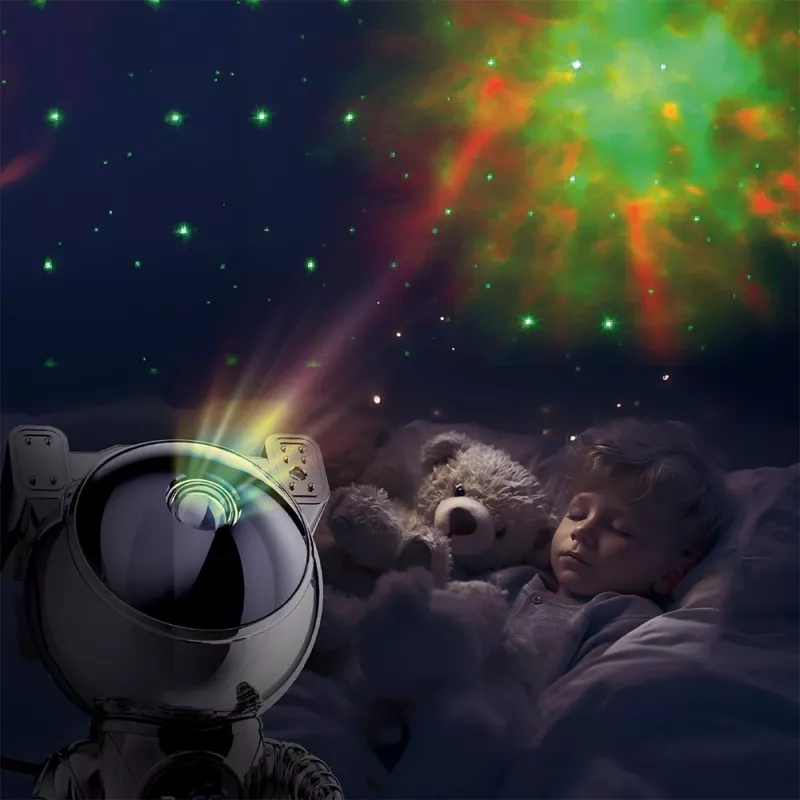 Hawk HW-STAR02 Astronaut Star Projector with Clock Ghrome Edition