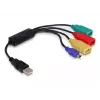DeLock USB2.0 zewnętrzny 4-portowy koncentrator kablowy - Hub - 4 x USB2.0 - Desktop (61724)