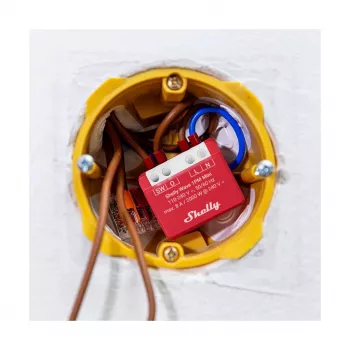 Inteligentny przekaźnik podtynkowy Shelly 1PM — jednokanałowy miniprzełącznik Z-Wave, 110–240V, 8A, 2000W, 868,4 MHz