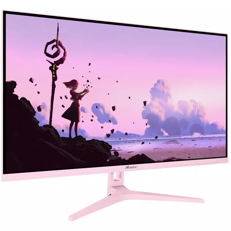 Monitor komputerowy Arozzi Nova 32 cale (80 cm) 2560×1440 Quad HD LED 1 ms 16:9 Różowy z głośnikami i VESA