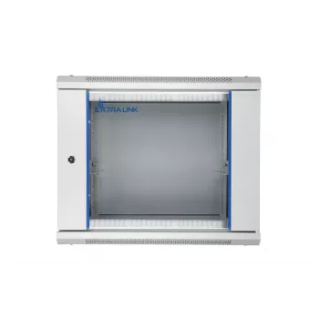 Szafa rackowa Extralink 9U 600x600 Szara, montowana na ścianę