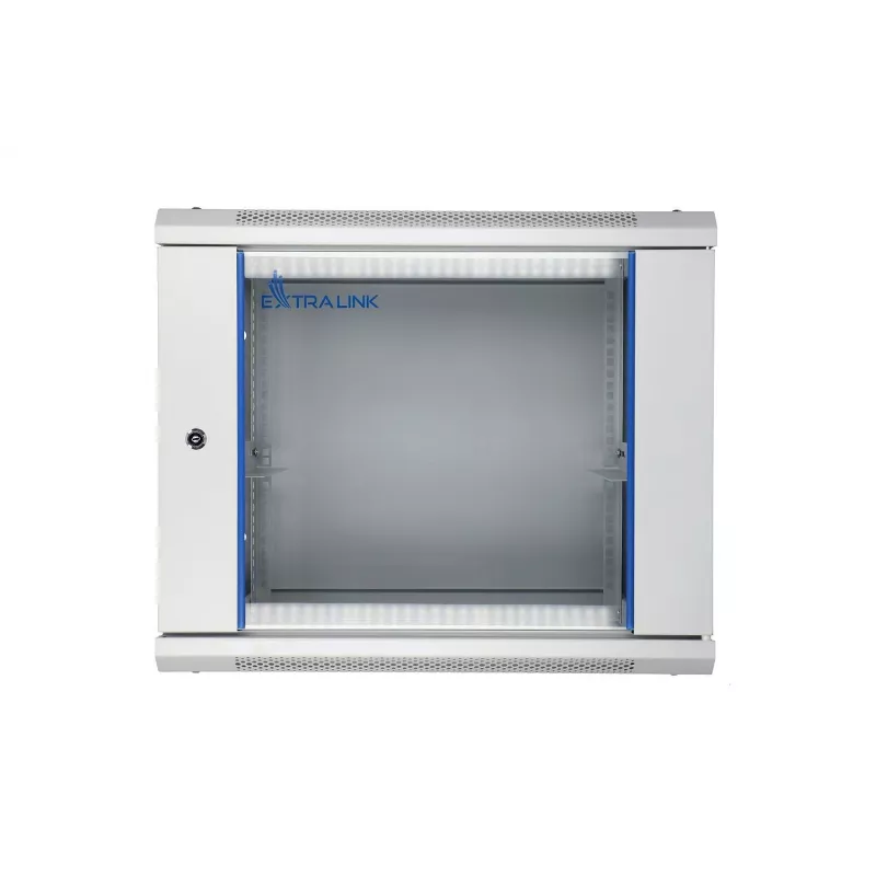 Szafa rackowa Extralink 9U 600x600 Szara, montowana na ścianę