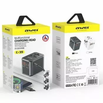 Podróżna ładowarka GaN 35W 4w1 US/AU/EU/UK C-39
