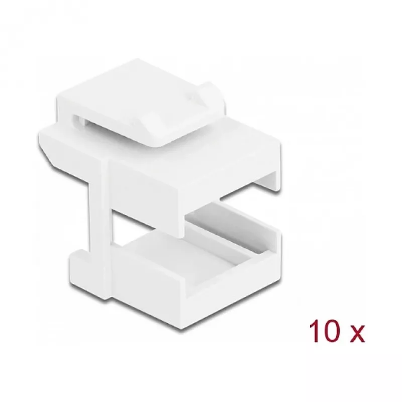Osłona Keystone DeLOCK 86807 biała do sprzęgaczy światłowodowych 10 sztuk
