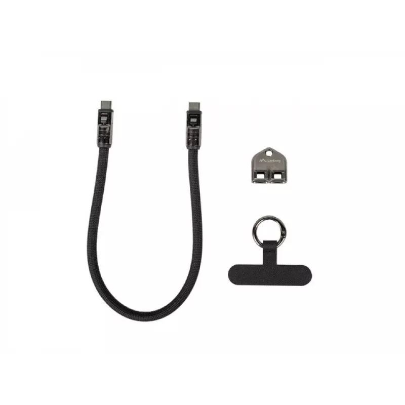 Kabel USB-C LANBERG CA-CMCM-10LN-0003-BK 0,3 m 240 W czarny