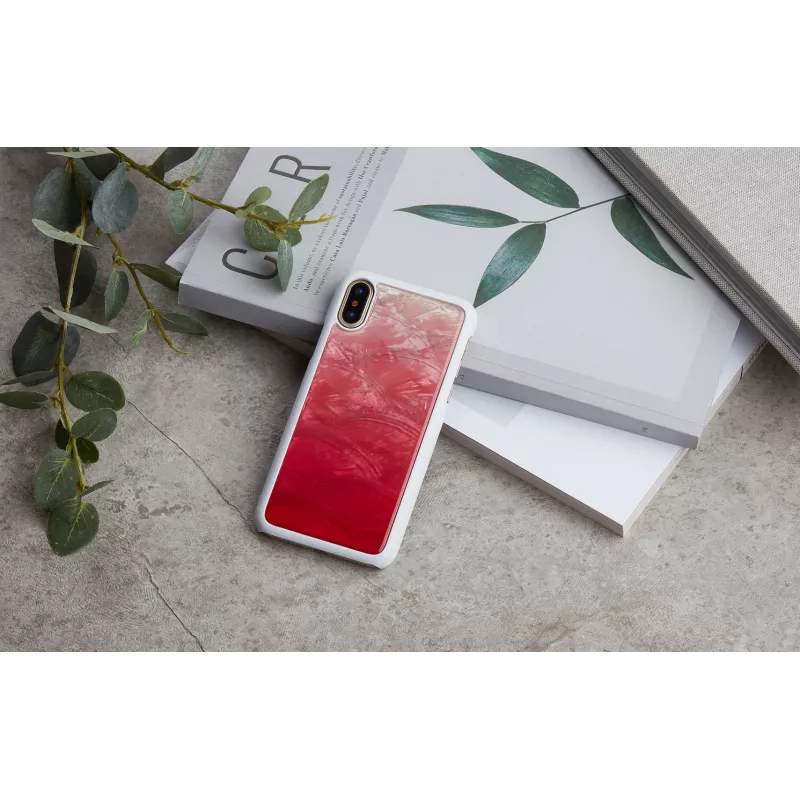 Etui ochronne iKins dla iPhone XS / iPhone X — Pink Lake biały