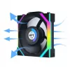 Wentylator Lian Li UNI FAN SL Wireless LCD 120 12 cm Czarny 31 dB 51.45 cfm