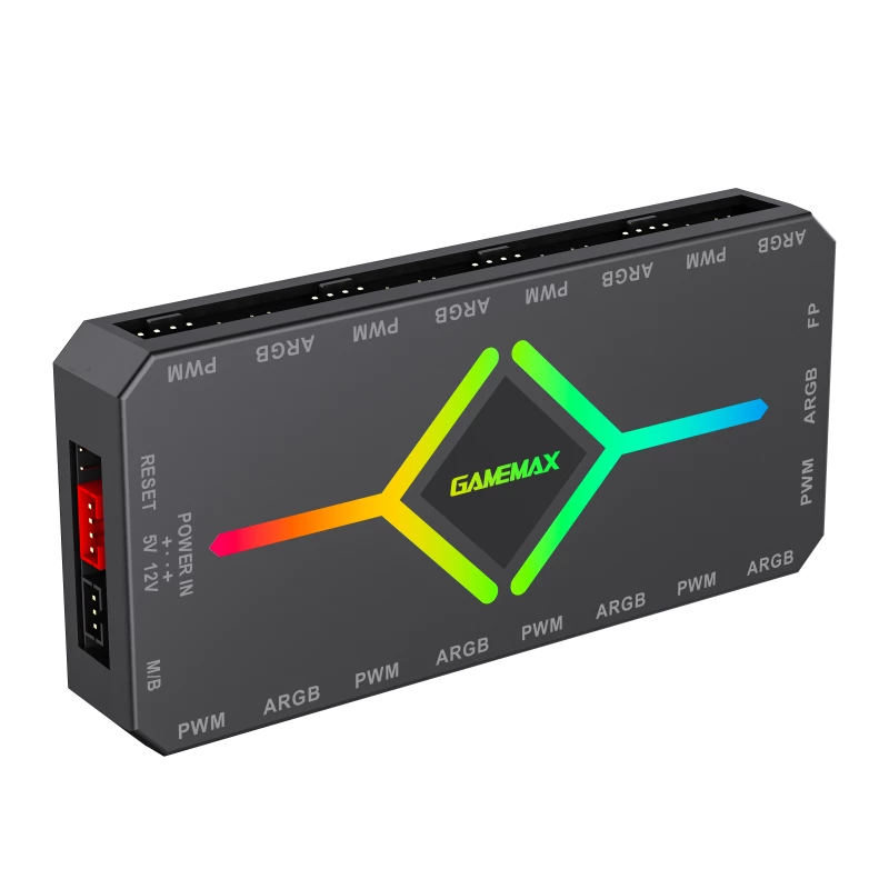 Gamemax | pilotów | V4.0 ARGB PWM HUB BK | Czarny | Gamemax
