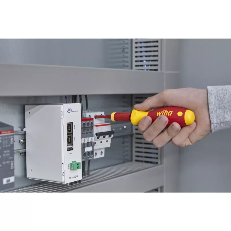 Adapter momentu obrotowego Wiha easyTorque 1,2 Nm czerwono-żółty do SlimBits SlimVario