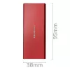 Obudowa SSD QOLTEC 51831 USB 3.0 dla dysków M.2 SATA do 2 TB, czerwona, obsługa długości 30 mm, do 4 dysków