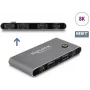 Przełącznik KVM DeLOCK 11485 USB HDMI 8K 144Hz Antracyt