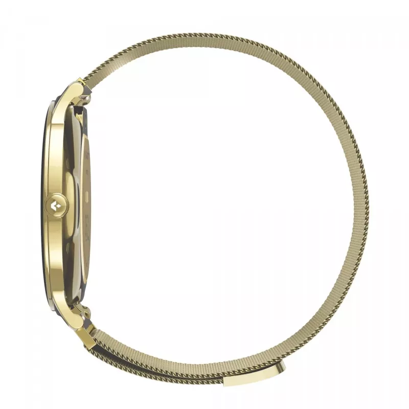 Smartwatch Garett Verona 2 Gold Mesh z Bluetooth i monitorem tętna