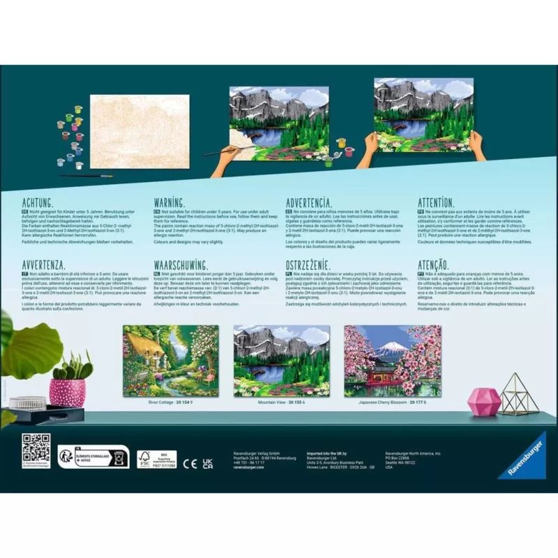 Ravensburger CreArt zestaw do malowania po numerach Landhaus am Fluss (Domek nad rzeką)