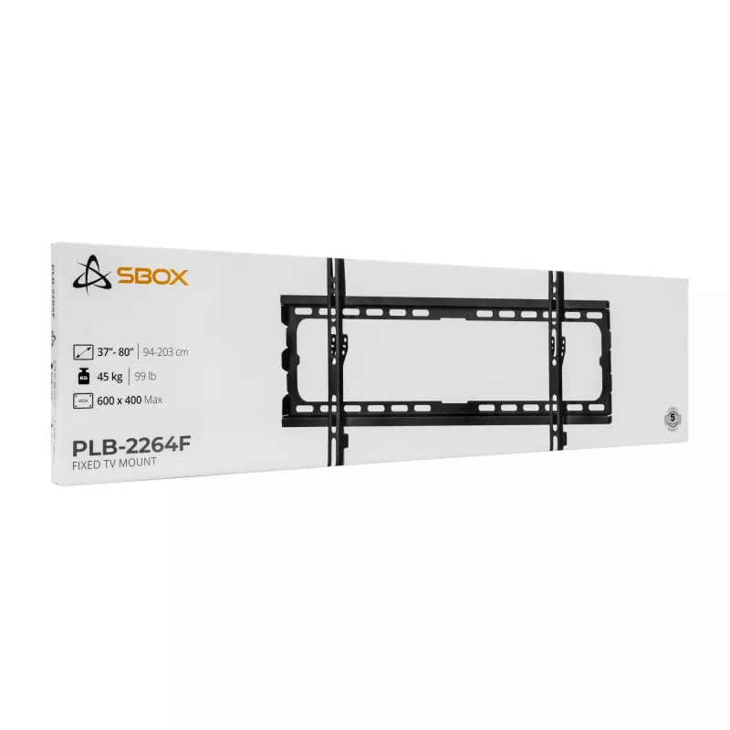 Uchwyt do montażu na ścianie SBOX PLB-2264F-2 37–80 cm, obciążenie 45 kg, VESA 600x400