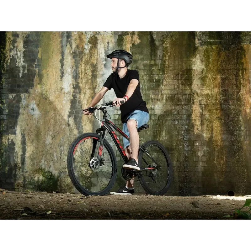 Rower górski HUFFY EXTENT 27,5 cala czarny — koła 27,5 cala, rama hardtail