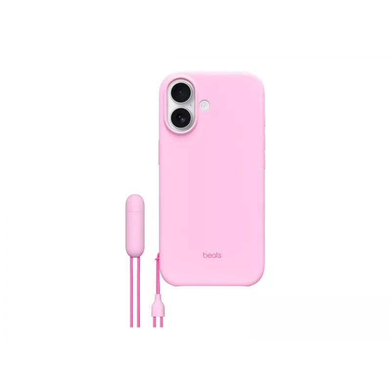Etui z podstawką do iPhone 17 Apple Beats z MagSafe i sterowaniem aparatem, różowo-kamyczkowy, PC i mikrofibra