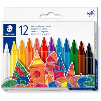 Kredki Staedtler 229 12 C12 jumbo woskowe, opakowanie 12 szt., różne kolory