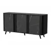 Komoda Cama Meble VOLARE 151 x 39 x 75 cm, czarna / San Sebastian