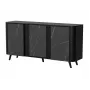 Komoda Cama Meble VOLARE 151 x 39 x 75 cm, czarna / San Sebastian