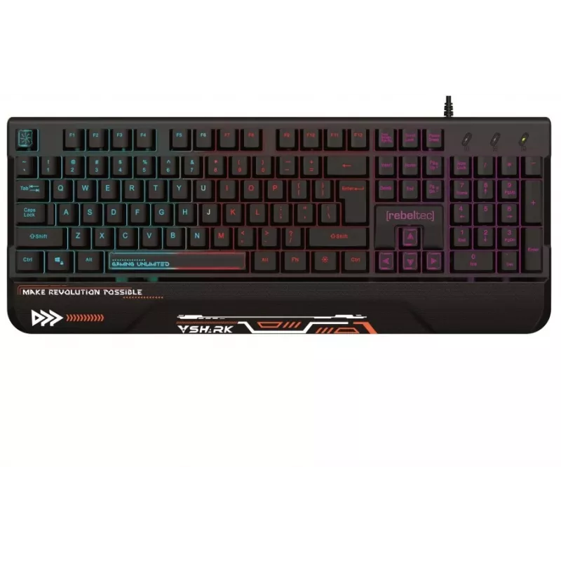 Mechaniczna pełnowymiarowa klawiatura gamingowa Rebeltec Full size game keyboard SHARK