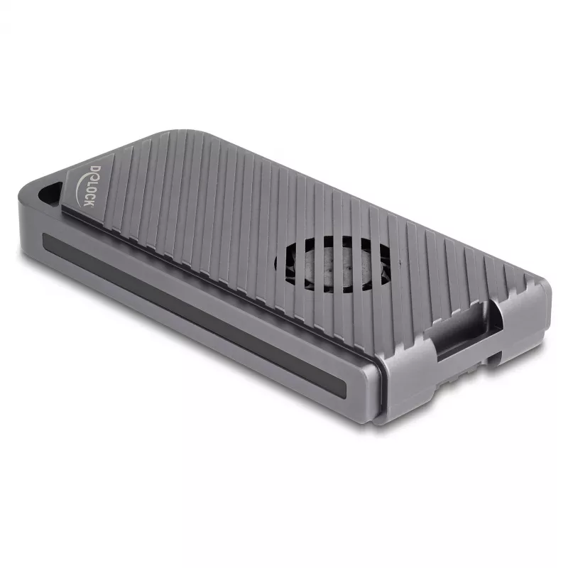Obudowa SSD DELOCK 42025 na 1 x M.2 (PCIe, USB4 Gen4, USB-C) szara, aluminium