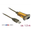 Kabel szeregowy DeLOCK 65840 USB Typ-A DB-9 1,5 m Czarny Żółty