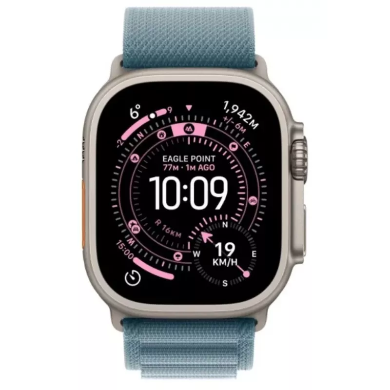 Smartwatch Apple Watch Ultra 3 GPS + Cellular 49mm Natural Titanium Case with Light Blue Alpine Loop (Small)