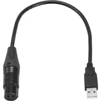 Kabel audio Eurolite 51860118 0,4 m XLR żeński USB męski czarny