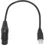 Kabel audio Eurolite 51860118 0,4 m XLR żeński USB męski czarny