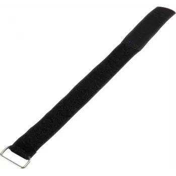 Basetech 98001c379 opaska kablowa na rzep z klamrą, 600 x 30 mm, czarna
