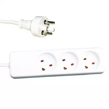 Przedłużacz Garbot 24155123-7EE 7 m 3 gniazda AC wewnątrz biały
