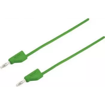 VOLTCRAFT Przewód pomiarowy [Wtyk 4 mm - Wtyk 4 mm] 5 m Zielony MSB-300 (MSB-300-5-GR)