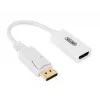 UNITEK Pozłacany konwerter DisplayPort DP na HDMI 4K UHD HDTV męski na żeński z audio - Y-6332 Biały