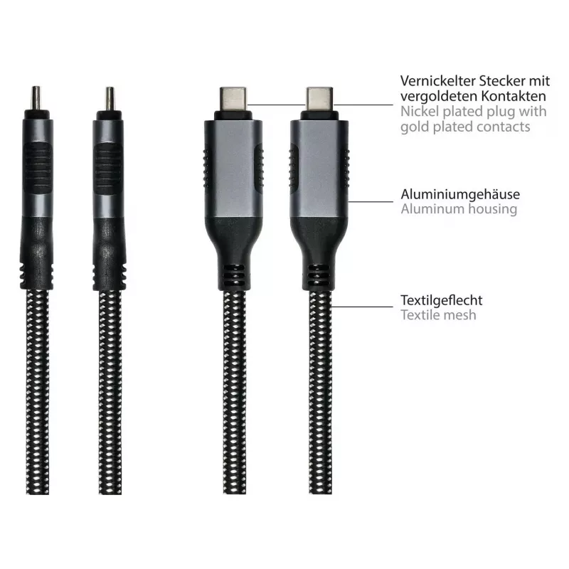 Kabel Ethernet Good Connections USB-C RJ45, antracytowy, 2,0 m