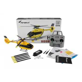 Helikopter Amewi ADAC H145 Bezszczotkowy 6-kanałowy 6G RTF, model 6-kanałowy gotowy do lotu