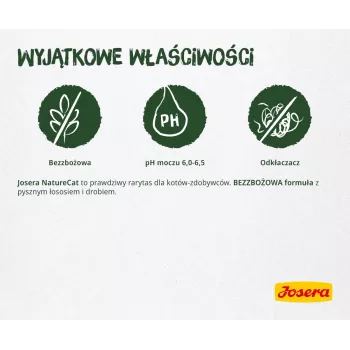 Sucha karma dla kota JOSERA NatureCat Adult drób i łosoś 2 kg, bezzbożowa, 33% białka, 20% tłuszczu