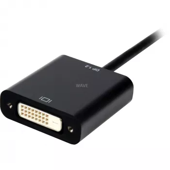 Konwerter DisplayPort 1.2 > DVI24+1, kabel czarny, 15 cm