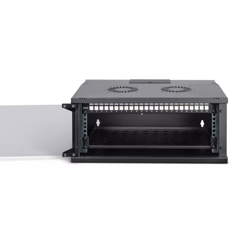 Szafka rackowa naścienna DIGITUS SOHO Pro DN-49201-SET — 19 cali 4U, 540x400 mm, IP20, zamek na klucz