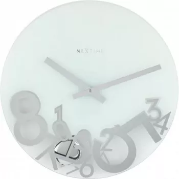 Zegar ścienny NeXtime 8115 Dropped, Ø43 cm, srebrny