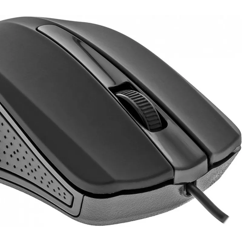 Przewodowa mysz USB, 3 przyciski, gumowana powierzchnia, 1000 DPI